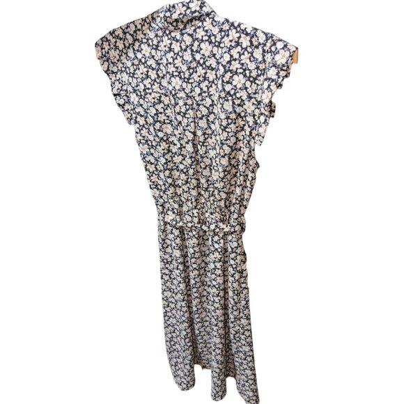 Monteau Los Angeles | Button Down Pockets Floral Sleeveless Midi Dress | Size: L - Picture 2 of 10